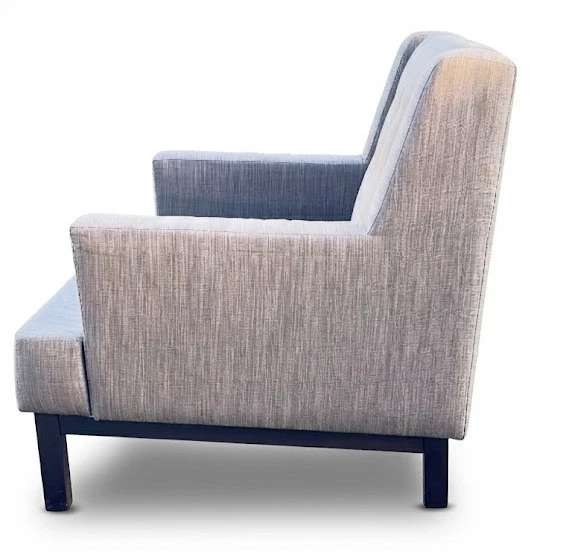 Contemporary wingback armchair | Compact Comfortable Living Chair | wooden legs - Image 4