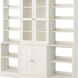 Storage Combination w Glass Doors White