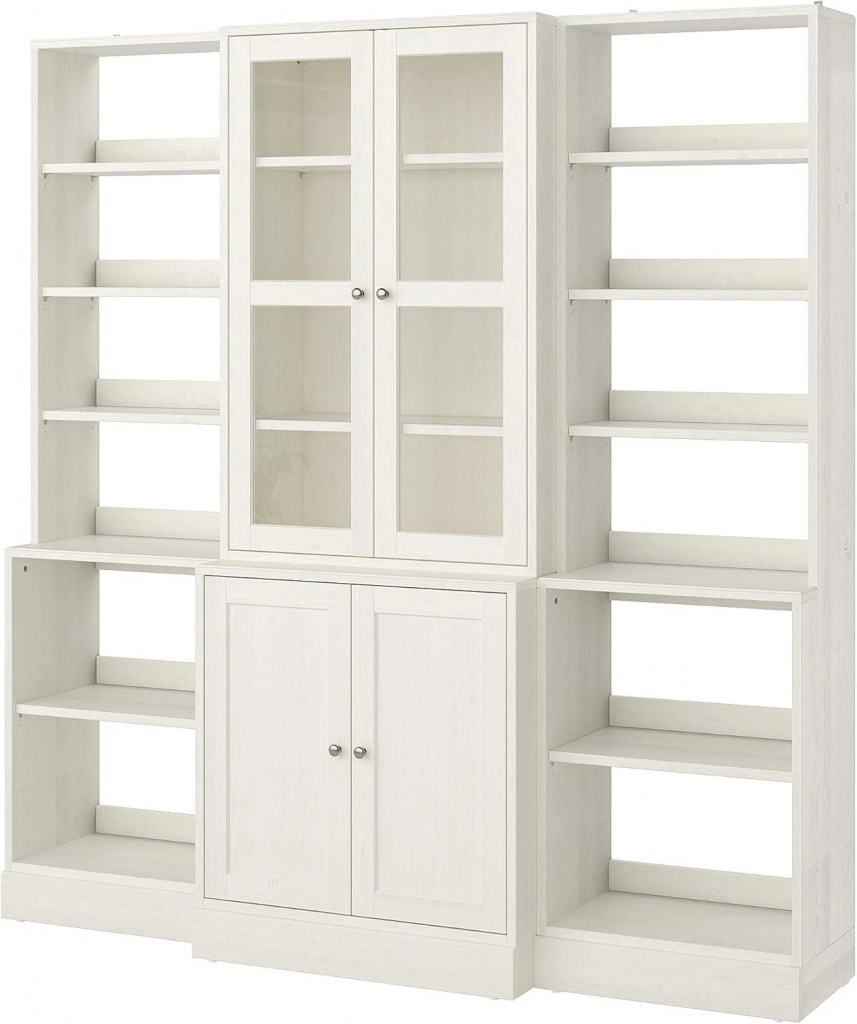 Storage Combination w Glass Doors White